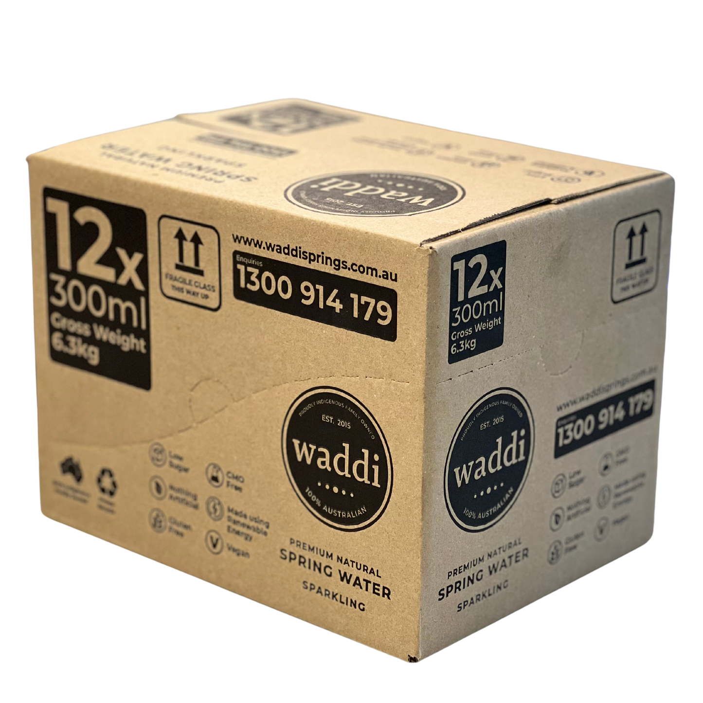 Waddi Springs Premium - Native Flavoured - Glass 300ml