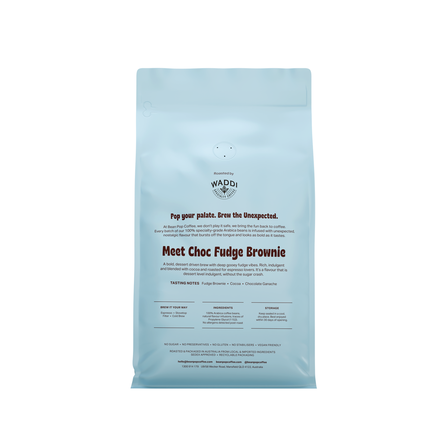 CHOC FUDGE BROWNIE - BEAN POP
