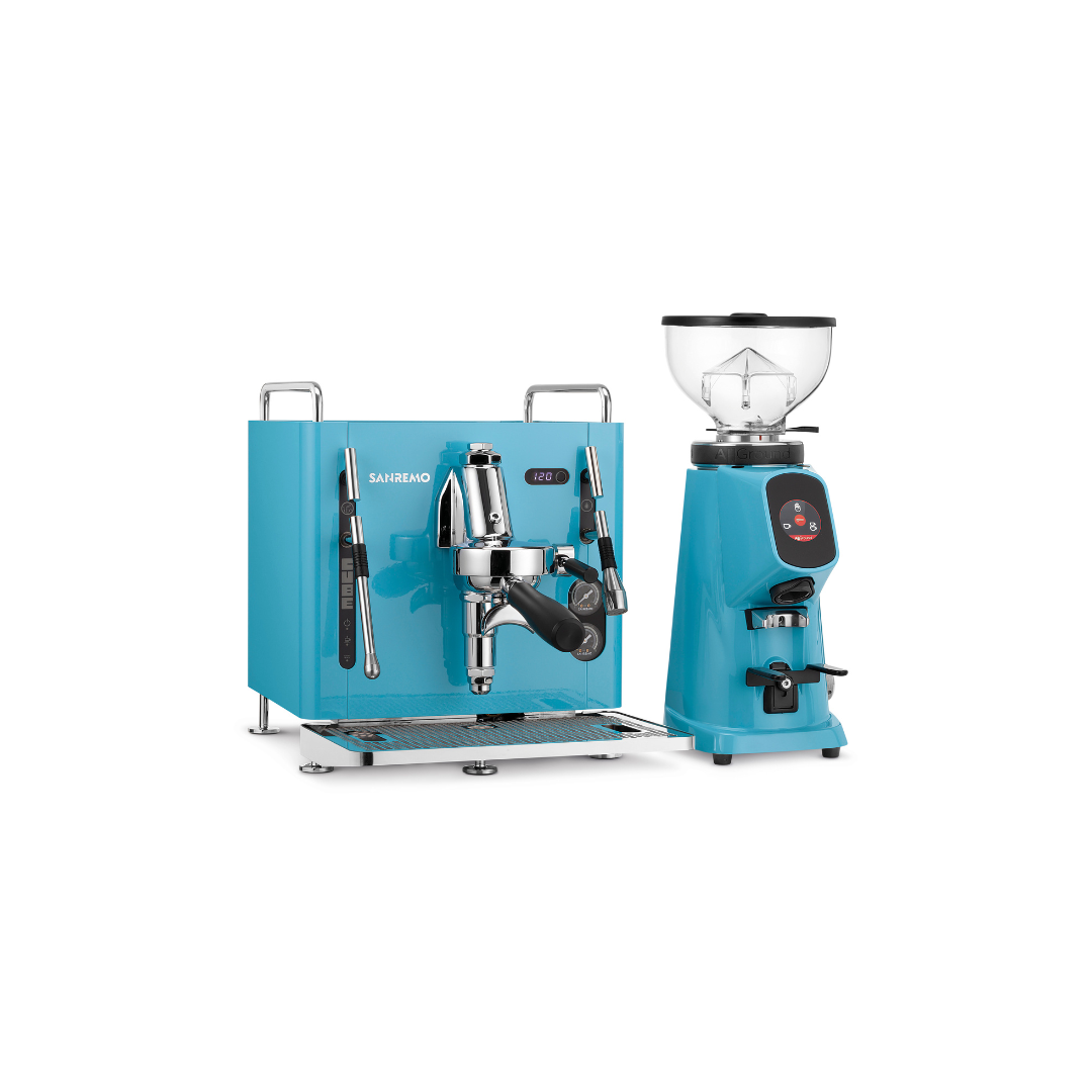 San Remo CUBE Single Group Traditional Machine & Grinder.