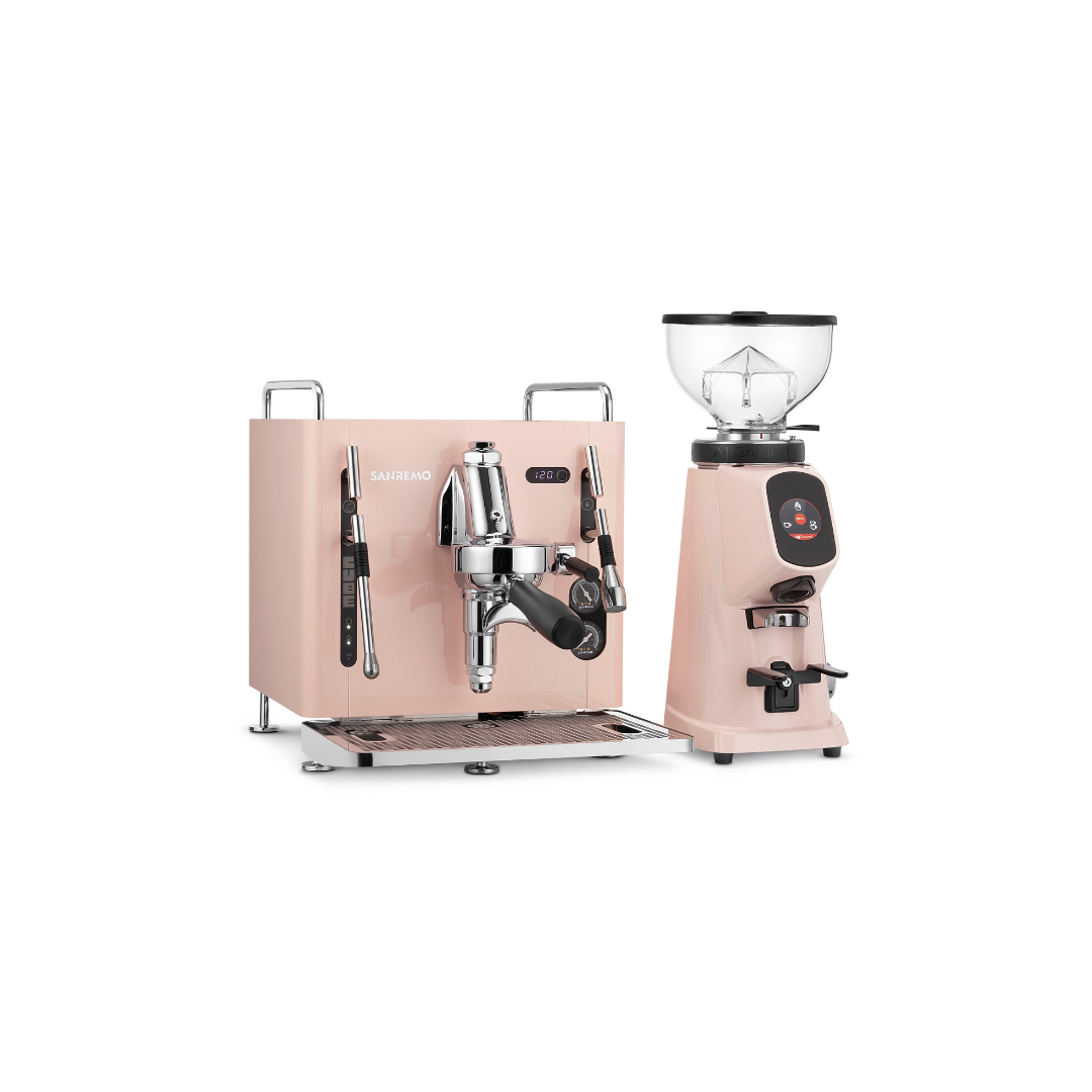 San Remo CUBE Single Group Traditional Machine & Grinder.