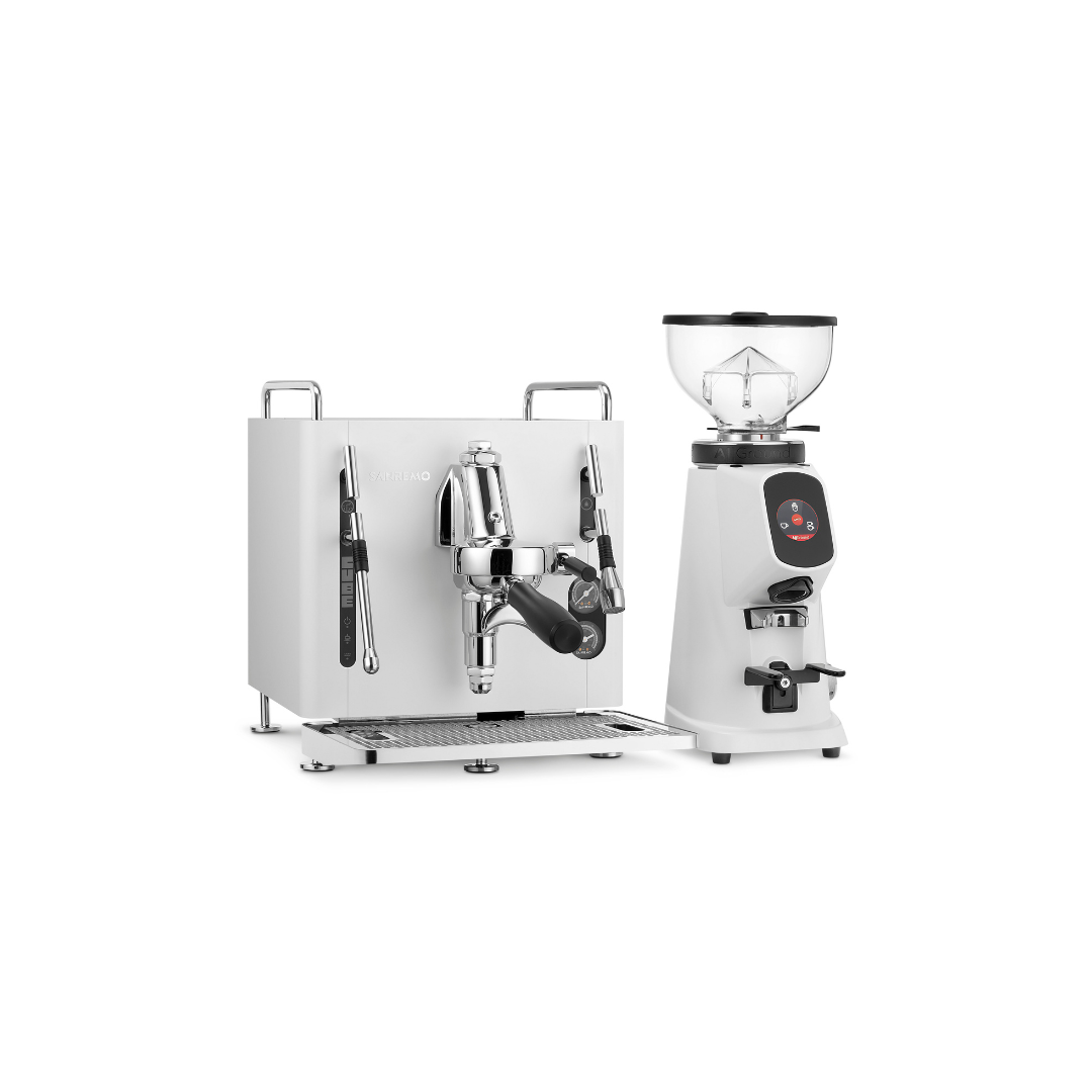San Remo CUBE Single Group Traditional Machine & Grinder.