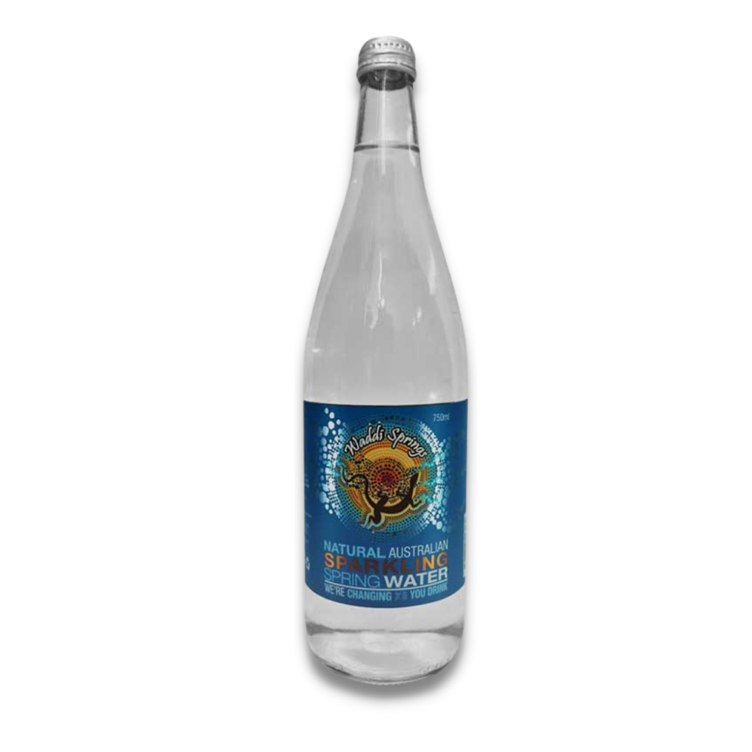 Waddi Springs Premium Sparkling 750ml Natural Spring Water 12pk Glass.